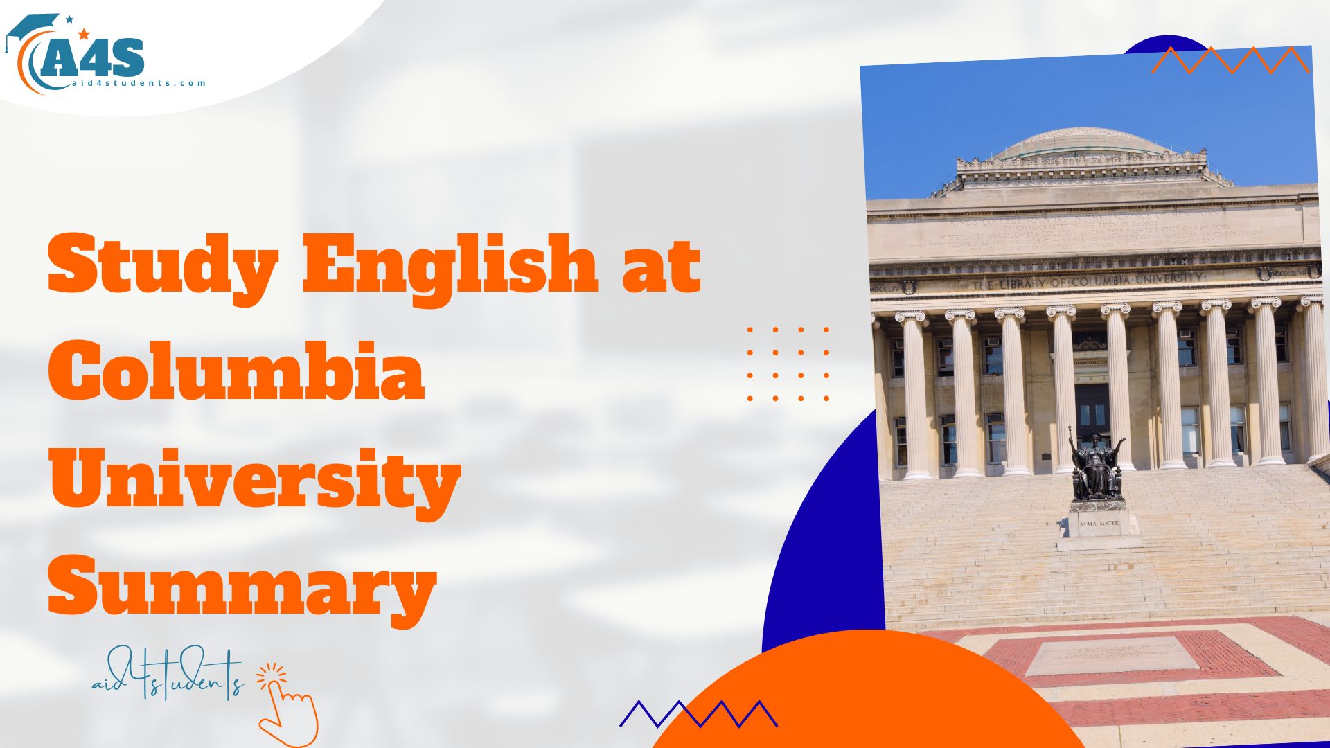 Study English at Columbia University Summary