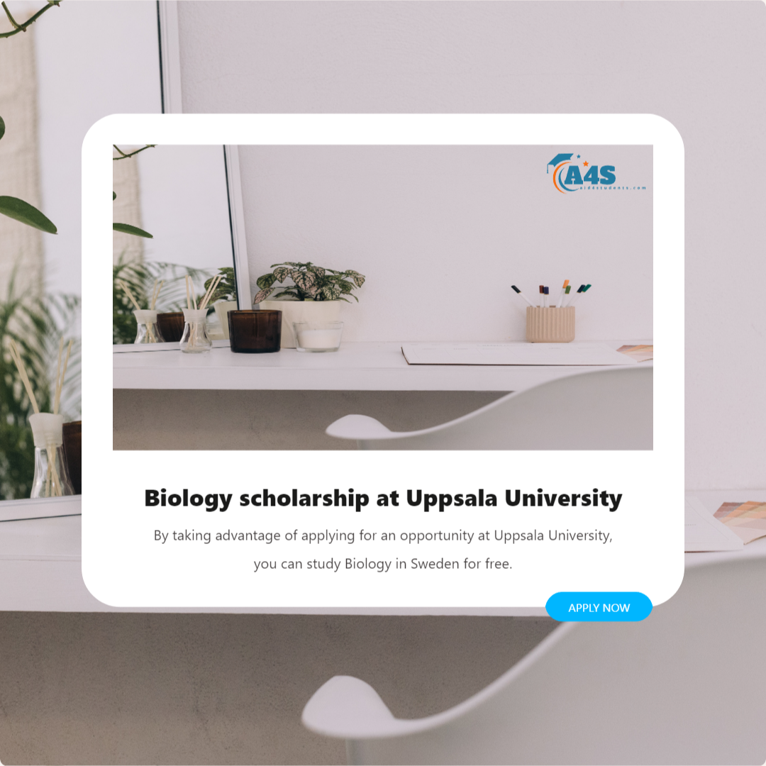 Biology scholarship at Uppsala University