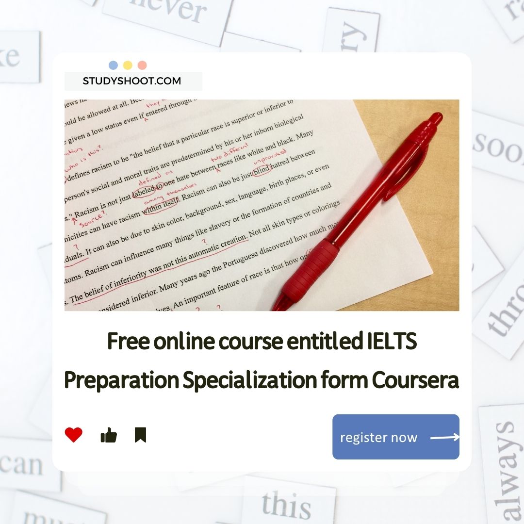 Get your IELTS Preparation Specialization form Coursera