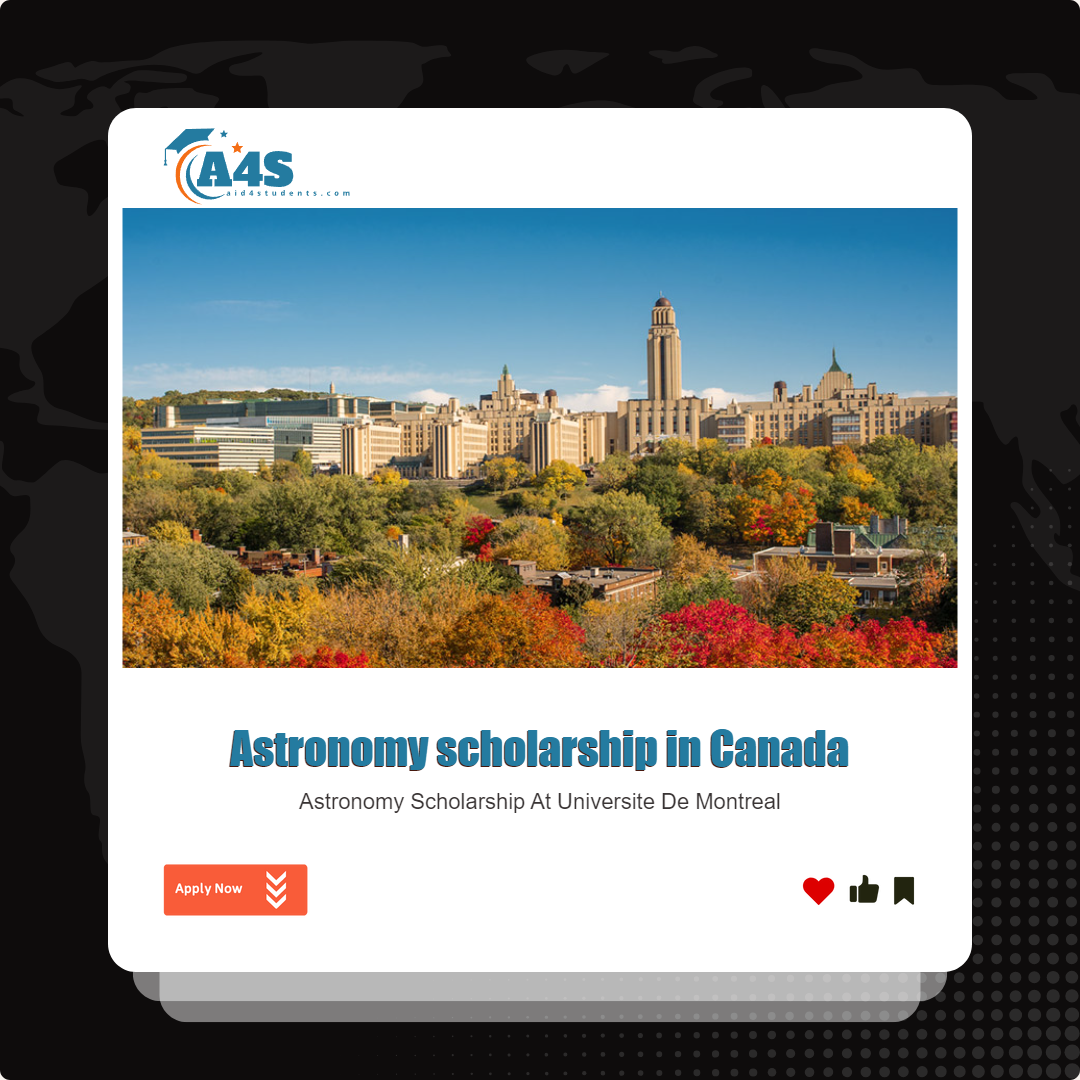 Astronomy scholarship at Universite de Montreal