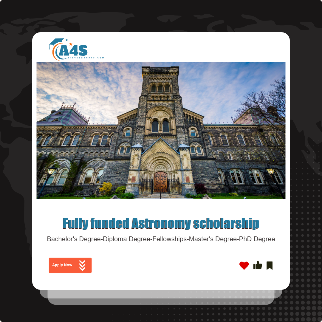 Astronomy scholarship at The University of Toronto