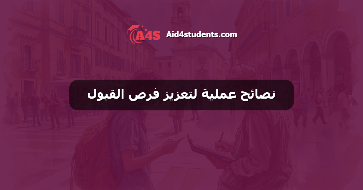 نصائح عملية لتعزيز فرص القبول